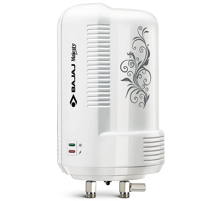 Buy Bajaj New Majesty Instant 3 Litre 3 KW Verical Water Heater (White)  (150768 3L 3KW) Bajaj at best price from TopTenElectronics