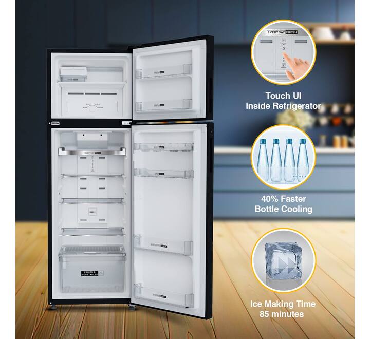 Whirlpool 231 L 2 Star IntelliFresh Inverter Frost Free Double Door Refrigerator (IF INV ELT 278GD CRYSTAL BLACK (2S)-TL 2023 Model) (21671)