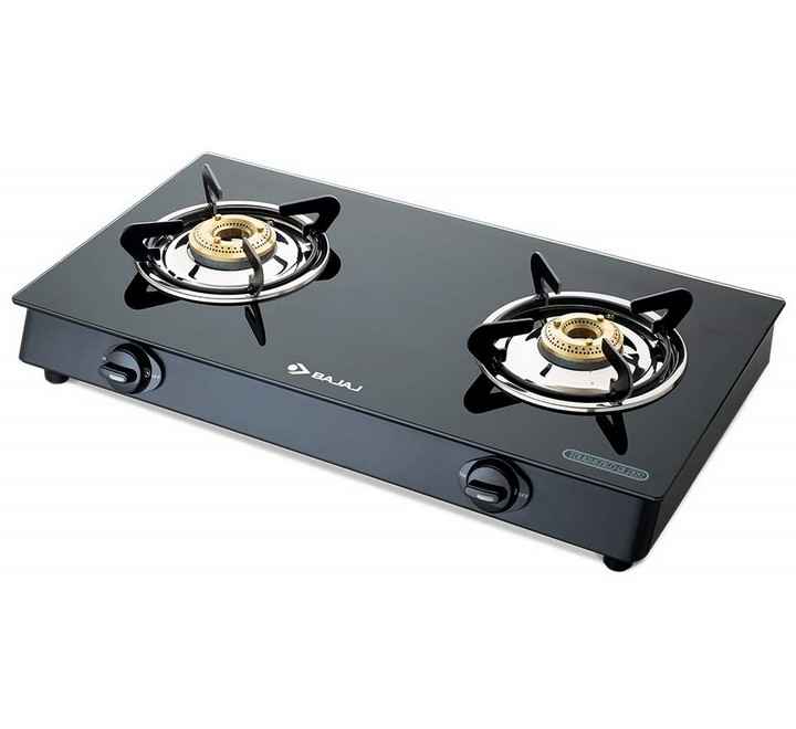 bajaj ss glass top 3 burner