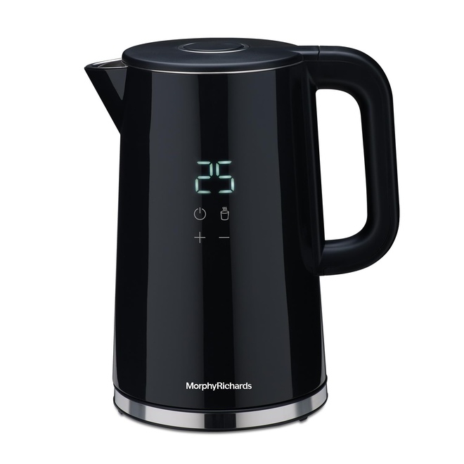 Morphy Richards Windsor Series 1.7 Litre Digital Electric Kettle| Digital Display with Touch Controls|Strix Controller: Accurate Temperature Control |Keep warm function|2-Yr Warranty by Brand| Black (590029)