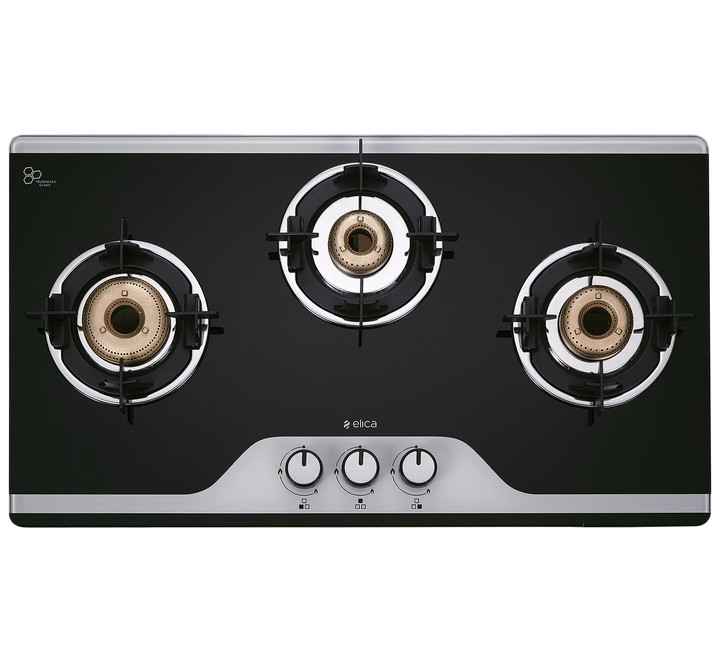 Elica 3 burner stainless store steel gas stove