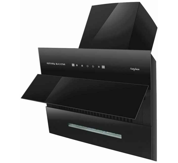 Kutchina BLACKSTAR60 Auto Clean Wall Mounted Chimney  (BLACK 1250 CMH)