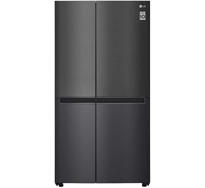 LG 688 Ltrs Side By Side Inverter Refrigerator (GCB257KQBV Matt Black)