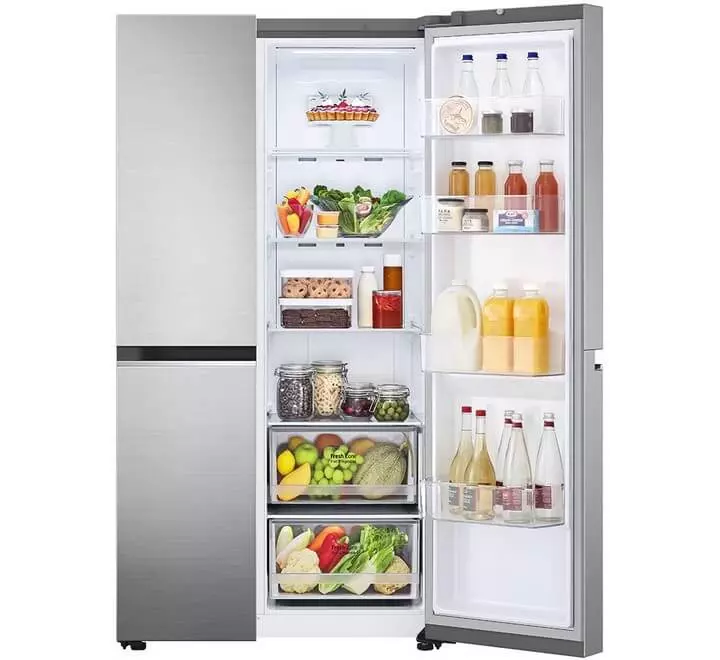 LG 694 Litres Frost Free Inverter Side-by-Side Refrigerator (DoorCooling+ GC-B257SLUV.APZQEB Shiny Steel)