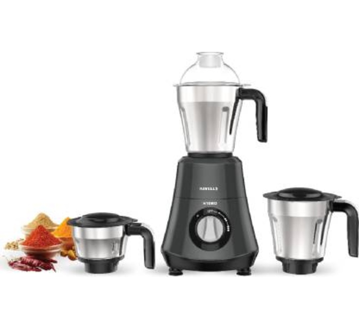 HAVELLS GHFMGDRE075 Hydro750W 750 Mixer Grinder (3 Jars Black) (GHFMGDRE075)