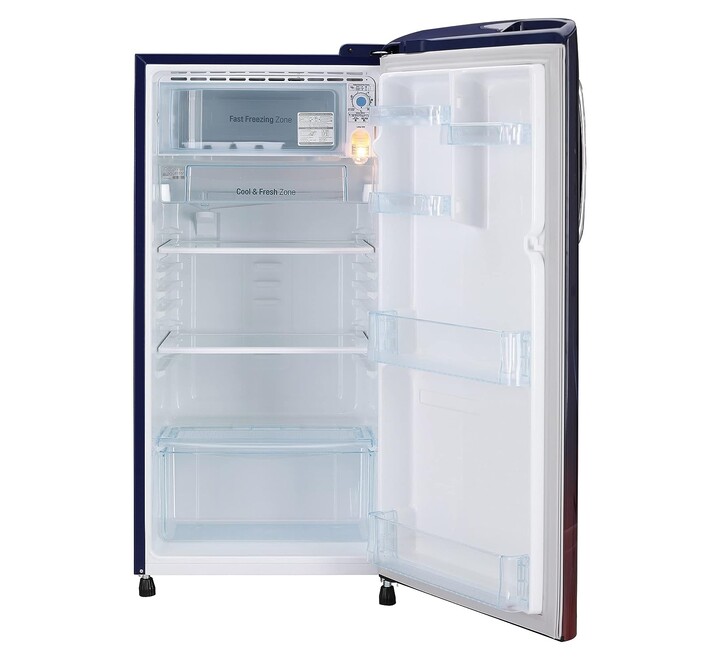 LG 185 L 3 Star Direct-Cool Single Door Refrigerator (GL-B201ABPD Blue Plumeria Moist 'N' Fresh Gross Volume- 190 L) (GL-B201ABPD.BBPZEBN)