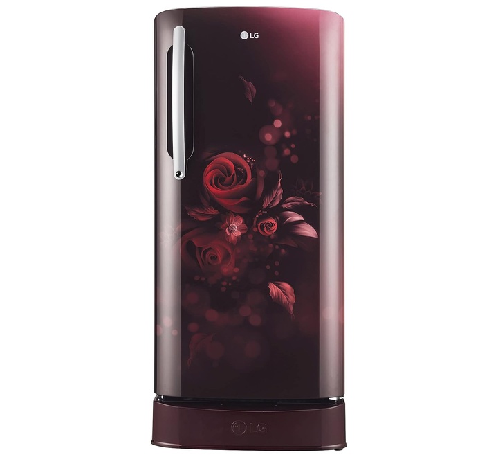 LG 201 L 5 Star Inverter Direct-Cool Single Door Refrigerator (GL-D211HSEZ Scarlet Euphoria Base stand with drawer Gross Volume- 204 L) (GL-D211HSEZ.ASEZEBN)