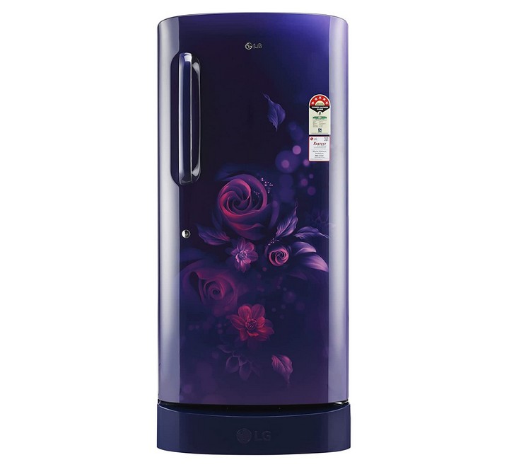 LG 215 L 3 Star Direct-Cool Single Door Refrigerator (GL-D221ABED Blue Euphoria Base stand with drawer & Fast Ice Making) (GLD221ABED)