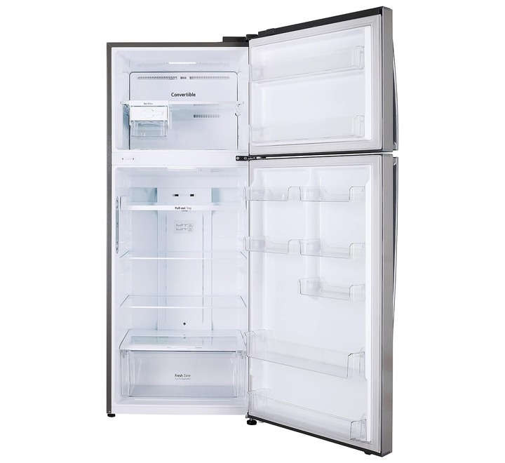 LG 446 L 1 Star Frost-Free Smart Inverter Double Door Refrigerator (GL-T502APZR Shiny Steel Convertible & Door Cooling+) (GL-T502APZR.DPZZEBN)