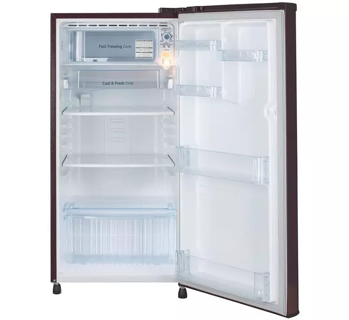 LG 190L 2 Star Direct-Cool Single Door Refrigerator (GL-B199OSPC Scarlet Plumeria Fast Ice Making) (GLB199OSPC)