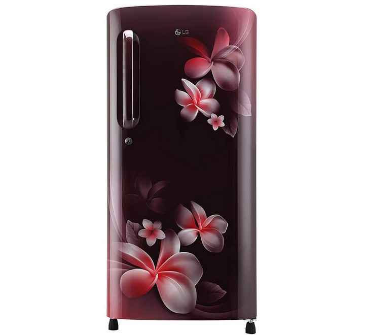 LG 190 L Direct Cool Single Door 4 Star Refrigerator  (Scarlet Plumeria GL-B201ASPY)