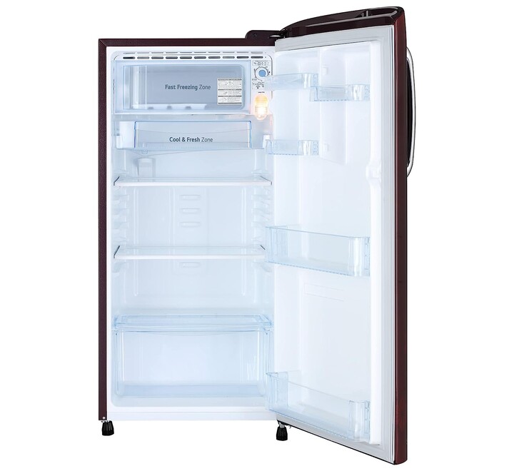 LG 190 L 3 Star Direct-Cool Single Door Refrigerator (GL-B201ASQD Scarlet Quartz Moist 'N' Fresh 2022 Model) (GLB201ASQD)