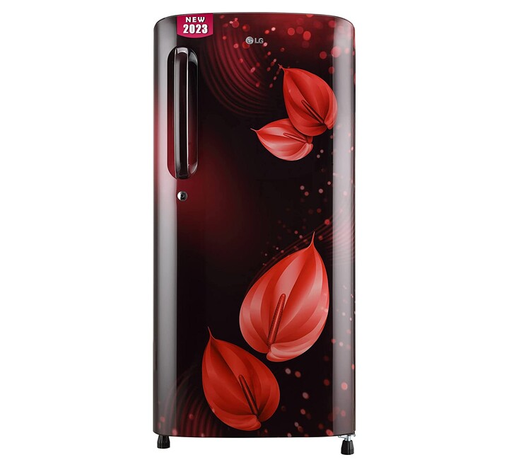 LG 185 L 3 Star Direct-Cool Single Door Refrigerator (GL-B201ASVD Scarlet Victoria Moist 'N' Fresh Gross Volume- 190 L) (GLB201ASVD.BSVZEBN)