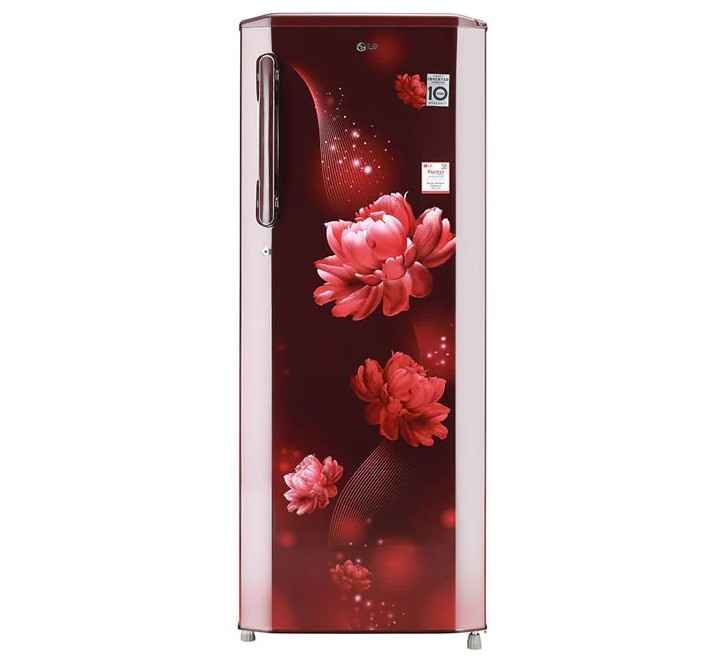 LG 270 L Direct Cool Single Door 3 Star Refrigerator with Base Drawer  (Scarlet Charm GLB281BSCXSC)