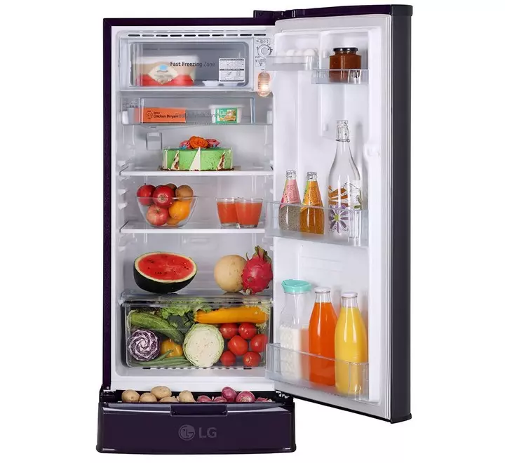 LG 190 L Direct Cool Single Door 1 Star Refrigerator (Purple Glow GLD199OPGB)
