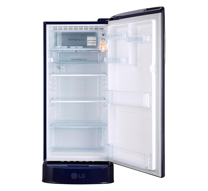 LG 185 L 5 Star Inverter Direct-Cool Single Door Refrigerator (GL-D201ABEU Blue Euphoria Base stand with drawer) (GLD201ABEU.ABEZEBN)