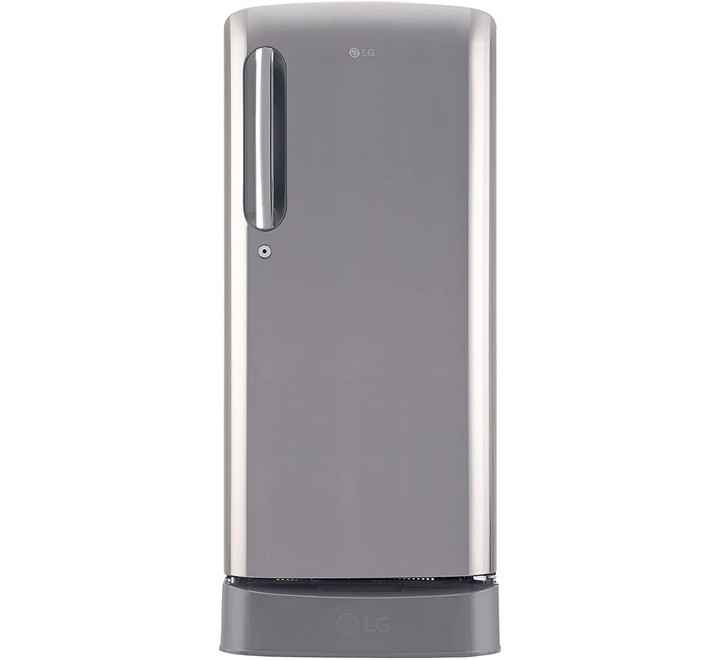 LG 190 L 5 Star Inverter Direct-Cool Single Door Refrigerator (GLD201APZZ Shiny Steel Base stand with drawer)