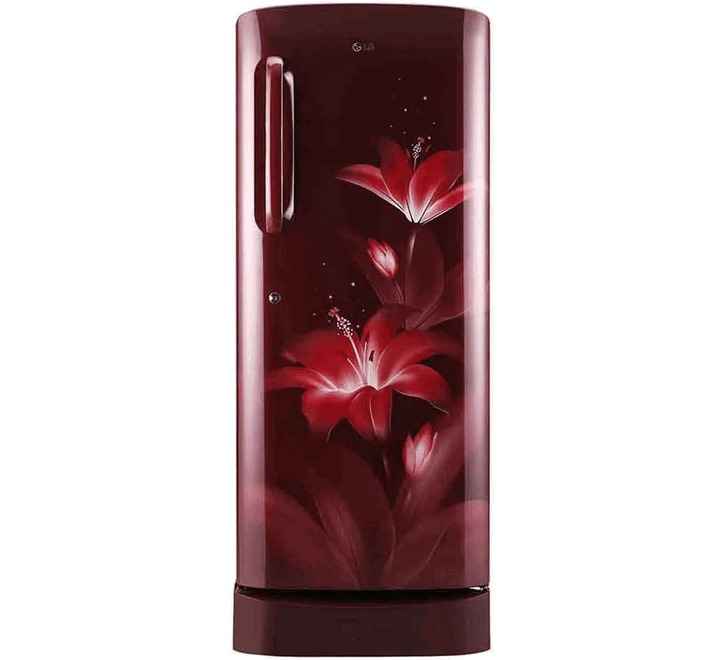 LG 235L 4 Star Smart Inverter Compressor Single Door Refrigerator (GLD241ARGD Ruby Glow)