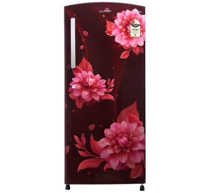 Lloyd 200 L 3 Star Inverter Direct Cool Single Door Refrigerator (GLDF213SBWT2PB Begonia Wine)