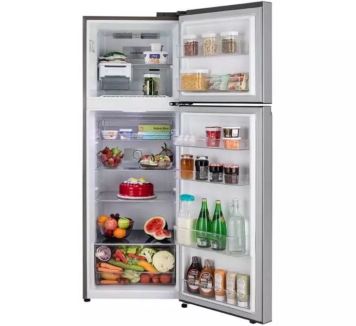 LG 360 Ltrs Frost Free Double Door Refrigerator (GLS382SPZY Shiny Steel)