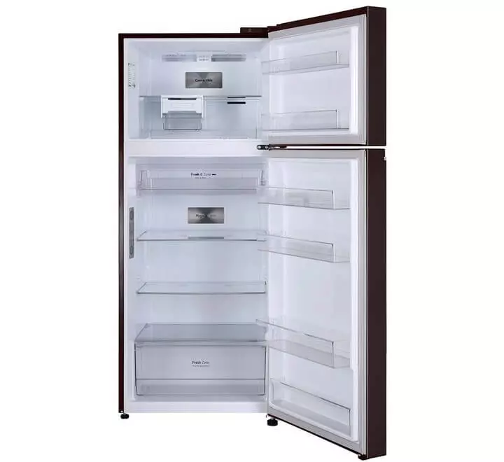LG 408 Litres 3 Star Frost Free Smart Inverter Double Door Refrigerator (Stabilizer Free Operation GL-T412VRSX.DRSZEB Russet Sheen) (GLT412VRSX)