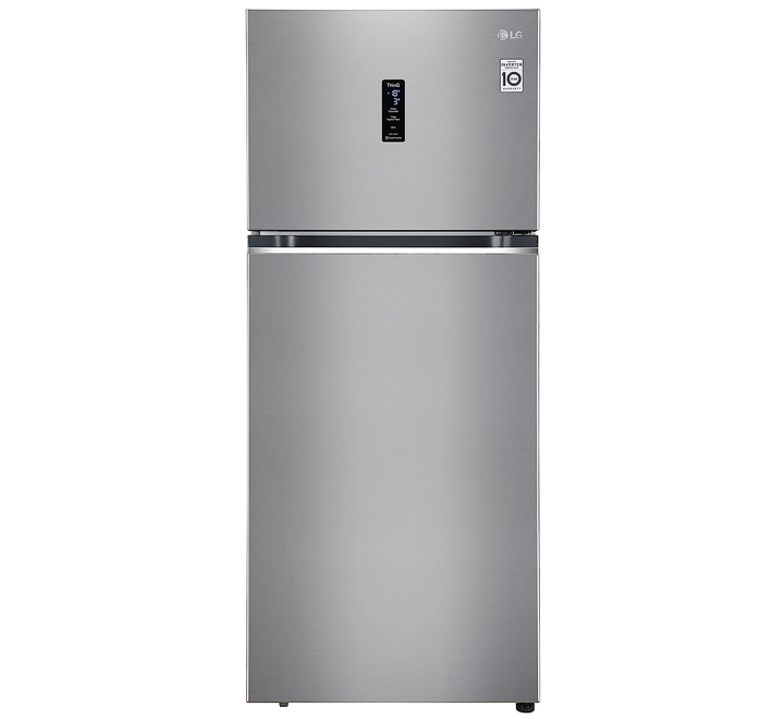 LG 398 L 3 Star Frost-Free Smart Inverter Wi-Fi Double Door Refrigerator (GL-T422VPZX Shiny Steel Convertible with Door Cooling+ Gross Volume- 423 L) (GLT422VPZX.EPZZEBN)