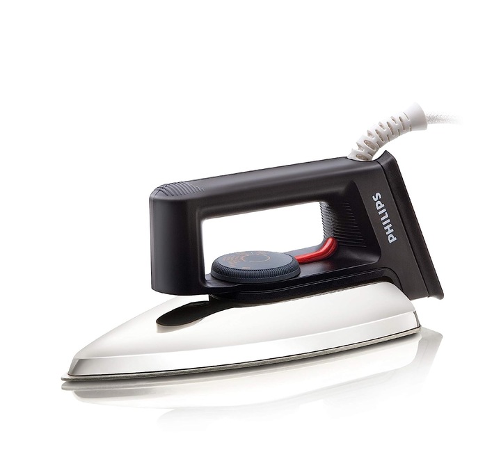 Philips Dry Iron HD1134/28 with 750 Watts Power linished Soleplate and Temperature Ready Light (HD1134/28)