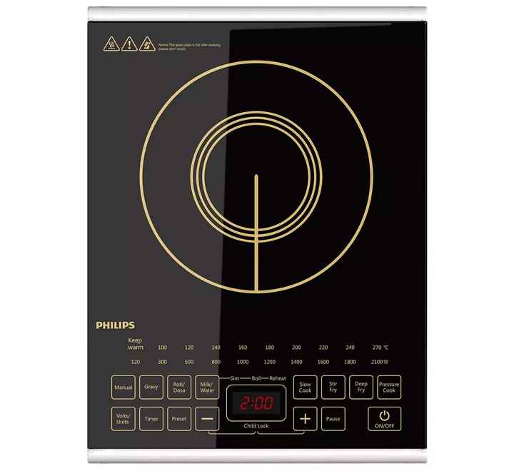 PHILIPS HD4938 Induction Cooktop  (Black Touch Panel)