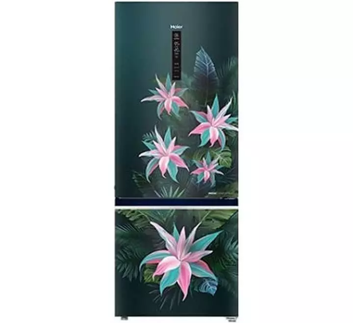 Haier 376L 3 Star Triple Inverter & Dual Fan Frost-Free Double Door Refrigerator (HRB-3964BGT Marine Tropical14 in 1 Convertible-Bottom Freezer-2021) (HRB3964BGT-E)
