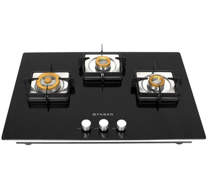 FABER HTG753CRSBRCI Glass Stainless Steel Automatic Hob  (3 Burners)