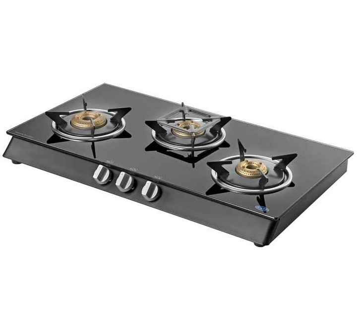 elica vetro glass 4 burner top gas stove