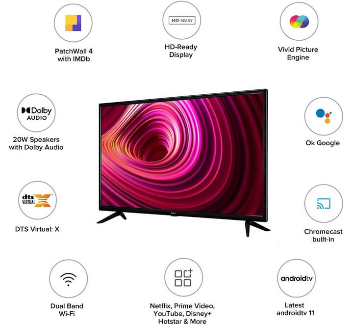Mi A series 80 cm (32 inch) HD Ready LED Smart Google TV 2023 Edition with  HD |Dolby Audio | DTS:HD | Vivid Picture Engine