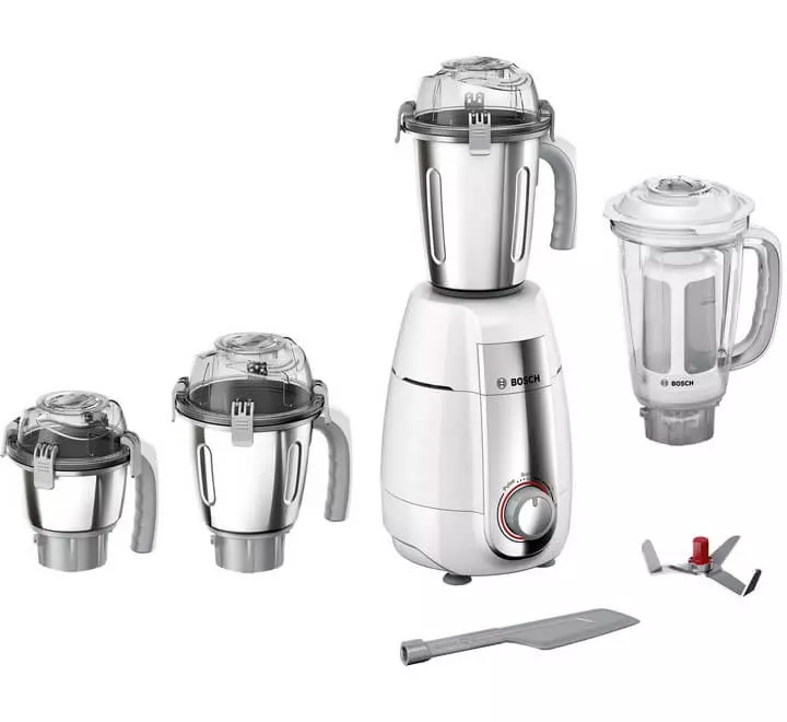 BOSCH MGM6642WIN TrueMixx Style 750 W Mixer Grinder (4 Jars White Steel)