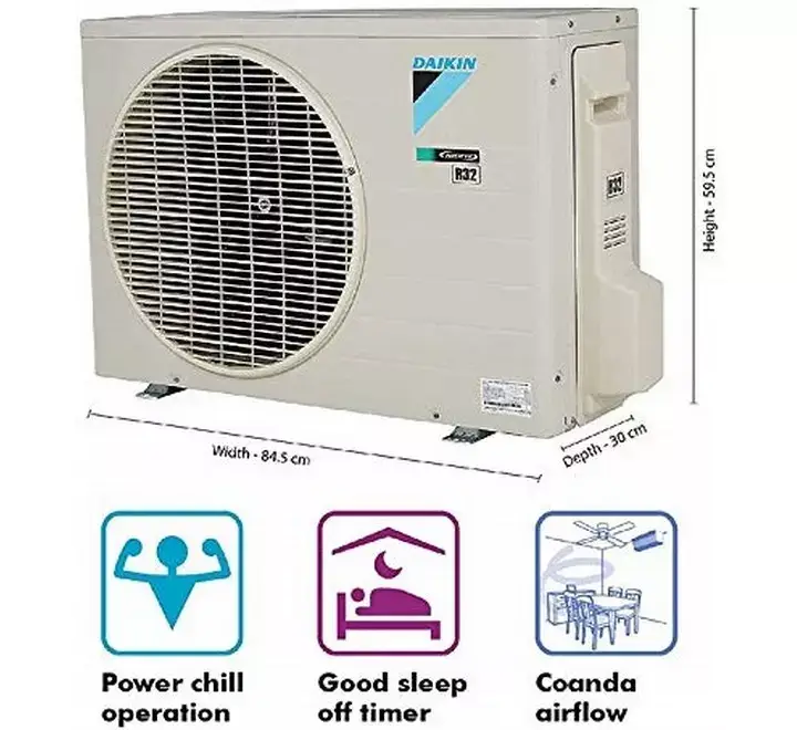 Daikin 1.5 Ton 4 Star Split Inverter AC with PM 2.5 Filter - White  (MTKL50UV16V/RKL50UV16V/MTKL50UV16V Copper Condenser)