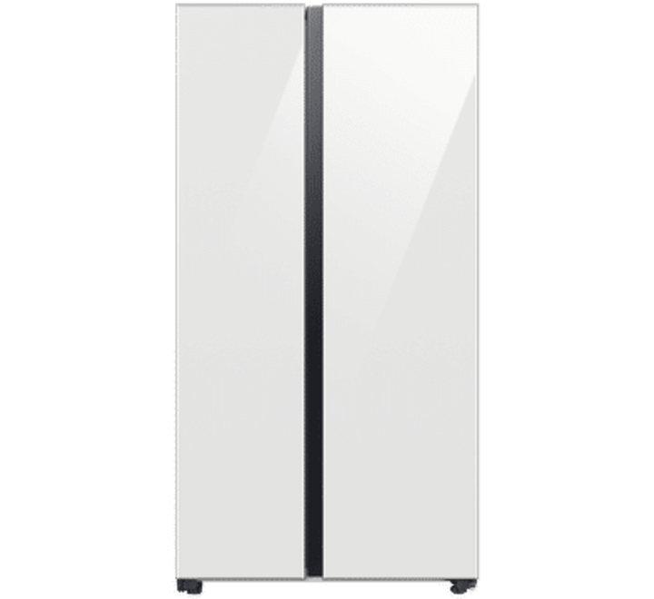 SAMSUNG 653 Litres 3 Star Auto Defrost Side by Side Refrigerator with Twin Cooling Plus (RS76CB811312HL Clean White) (RS76CB811312/HL)