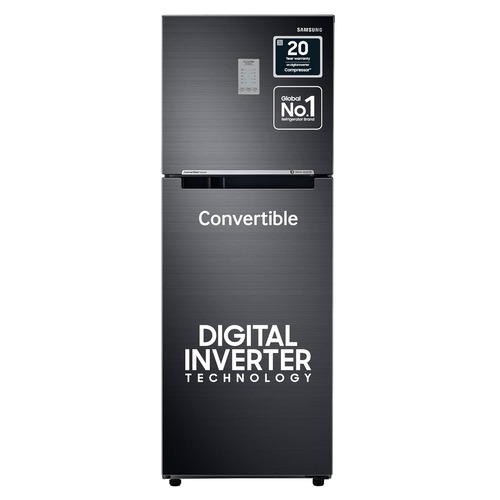 Samsung 236 Litres 3 Star Convertible 3 In 1 Digital Inverter Frost-Free Double Door Refrigerator (RT28C3733BX/HL Luxe Black)