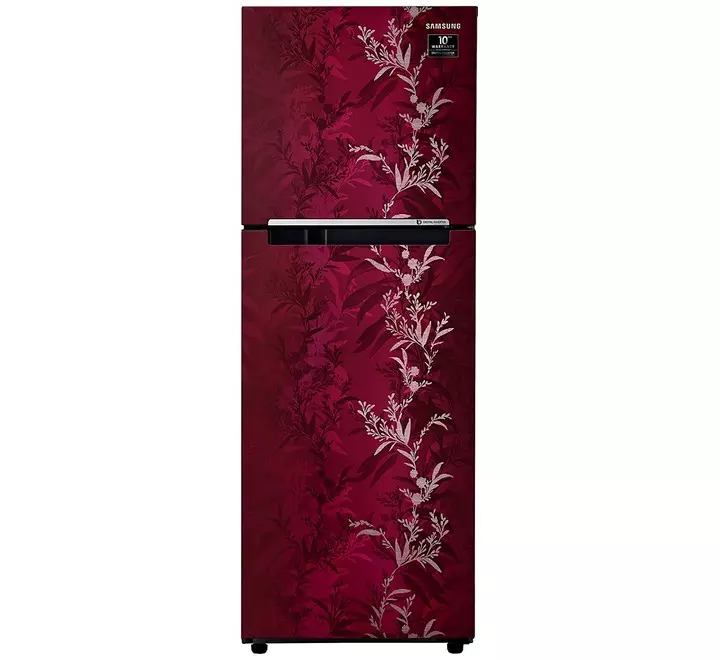 Samsung 253 L 2 Star Inverter Frost-Free Double Door Refrigerator (RT28T30226R/HL Mystic Overlay Red)