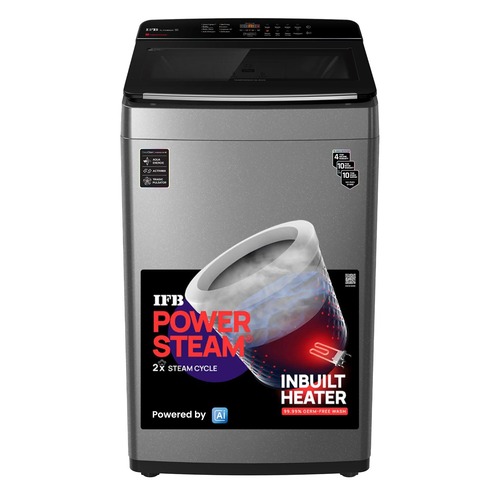 IFB 7.5 Kg 5 Star with DeepClean TechnologyAI Powered Fully Automatic Top Load Washing Machine PowerSteamInbuilt Heater( TL751MS2SMystic Silver)
