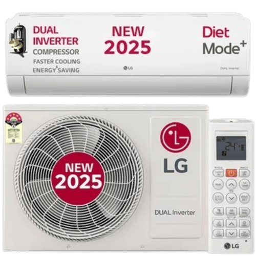 LG 1.5 Ton 3 Star 6 in 1 Convertible Dual Inverter Split AC with 6 Step Fan Speed (2025 Model Copper Condenser USUQ18RNXE.AMLG )