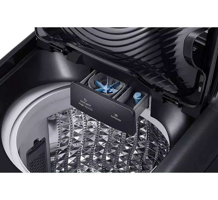 Samsung 16 Kg Inverter 5 star Fully-Automatic Top Loading Washing Machine (WA16N6781CV/TL Black Wobble Technology)